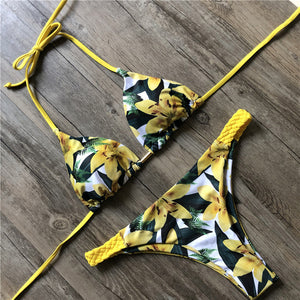Imprimé fleuri bikinis 2020 nouveau maillot de bain